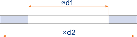 Solid rubber flange gasket dimensions
